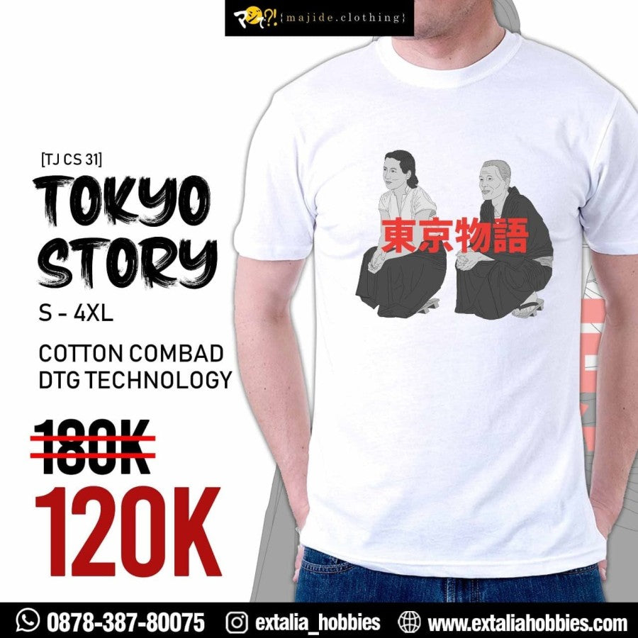 MAJIDE KAOS T-SHIRT JEPANG PREMIUM LIMITED EDITION - TOKYO STORY (BLACK / WHITE) MAJIDE KAOS T-SHIRT JEPANG PREMIUM LIMITED EDITION - TOKYO STORY (BLACK / WHITE)